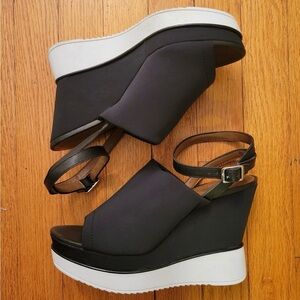 NEW Donald J. Pliner Black Wedge Sandals